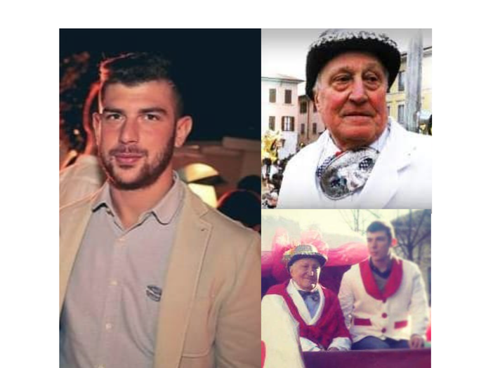 Simone Colombo e il nonno Giovanni Sacconago