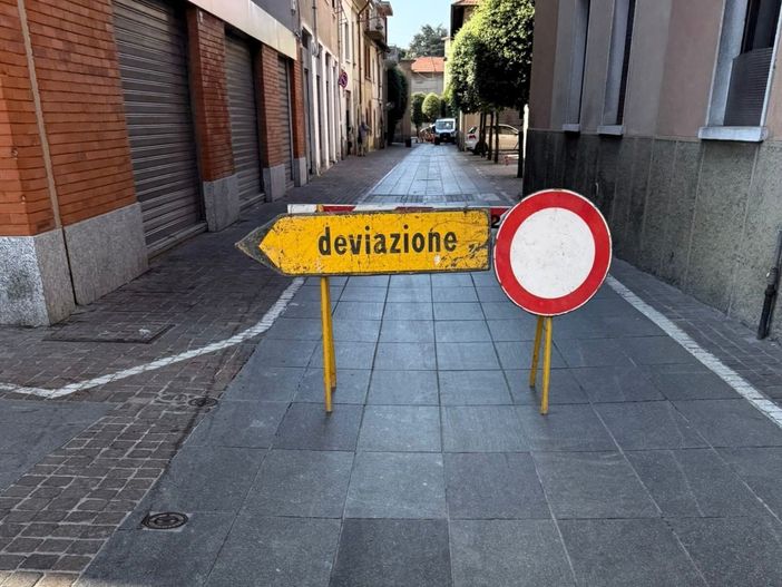 Olgiate: lavori in centro, chiuso un tratto di via Mazzini