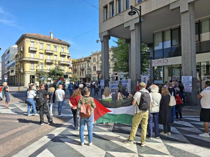 Global Sumud Flotilla, presidio in centro a Busto Global Sumud Flotilla, presidio in centro a Busto