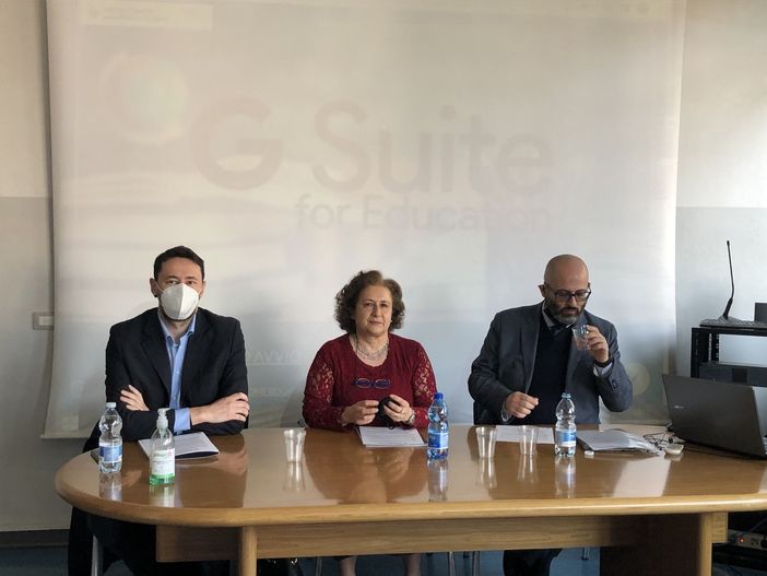 Da sinistra: il consigliere provinciale Simone Longhini, la presidente Rosa Ferrazzi e il direttore Salvatore D’Arrigo