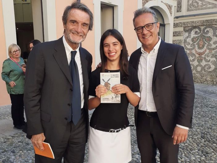 Letizia Luise con Alessandro Albani e Attilio Fontana