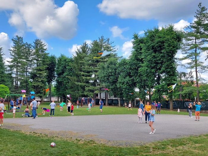 Un tripudio di aquiloni al parco Carducci di Olgiate