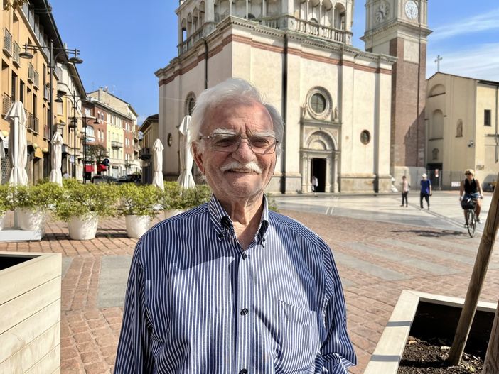 Ginetto Grilli in piazza Santa Maria