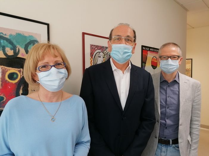 Il dottor Mauro Zaffaroni, al centro, con gli psicologi Lorena Pippolo e Marco Roscio Il dottor Mauro Zaffaroni, al centro, con gli psicologi Lorena Pippolo e Marco Roscio