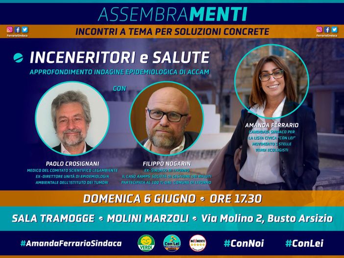 La candidata Amanda Ferrario discute di inceneritori con l’ex sindaco di Livorno Nogarin