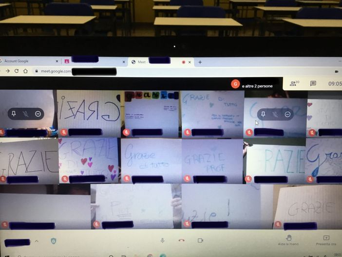 Gli studenti delle scuole Tommaseo in Dad ringraziano i professori