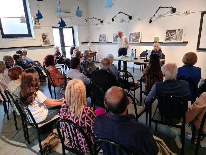 "Galleria Boragno" - Francesca e vice-Sindaco con "Giusepèn e Maria"