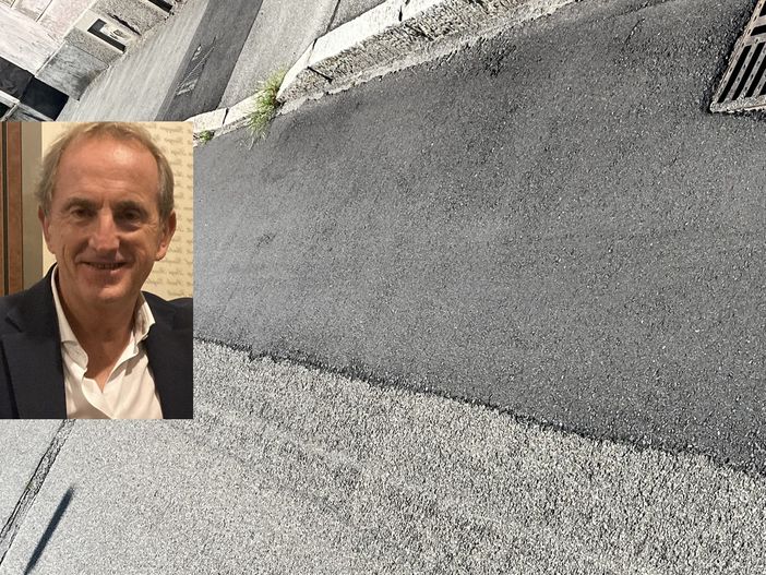 Un caso di rattoppi rialzati: caso su cui il sindaco Antonelli - nella foto - risponde a Speroni