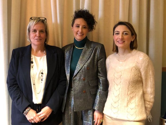 Paola Reguzzoni con Stefania Maffei e Sara Gioia