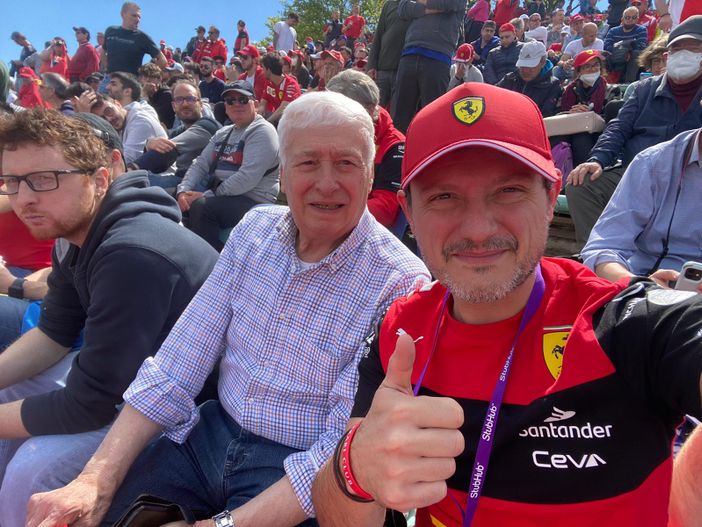 Stefano Sandrini con il padre: tornato il sole su Imola ma per quanto?