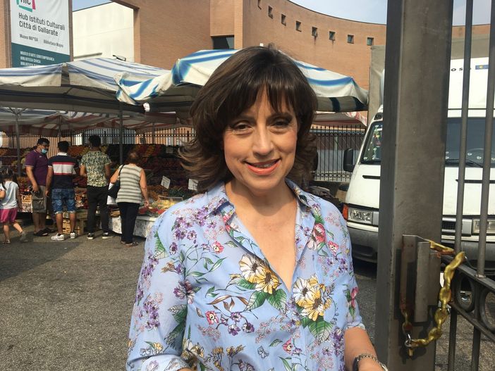 Margherita Silvestrini al mercato di Gallarate