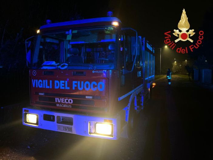 I vigili del fuoco sul posto