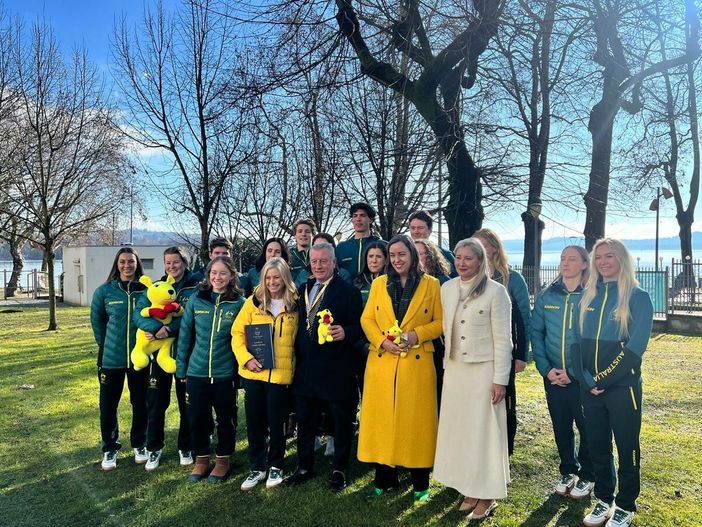 Parte dei 53 atleti australiani che parteciperanno alle Olimpiadi di Milano-Cortina
