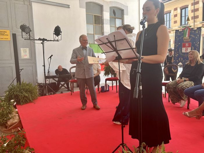 Ivanoe Pellerin durante la premiazione