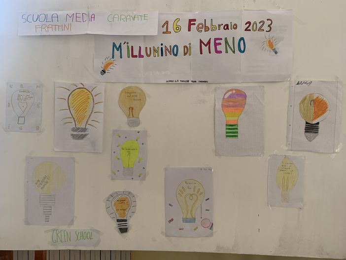 Alla scuola media Frattini di Caravate, “le lampadine dei buoni propositi” Alla scuola media Frattini di Caravate, “le lampadine dei buoni propositi”