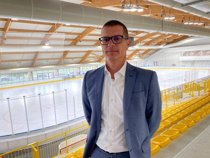 Paolo Soldani nell'Acinque Ice Arena di Varese