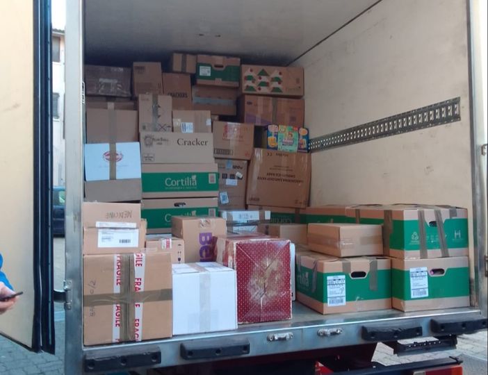 Il primo carico - Foto dalla pagina Facebook di &quot;Banca del tempo&quot;