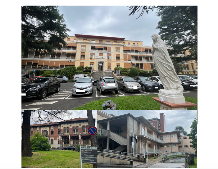 Alcuni scorsi dell'ospedale di Busto, tra reparti rimasti e altri cambiati