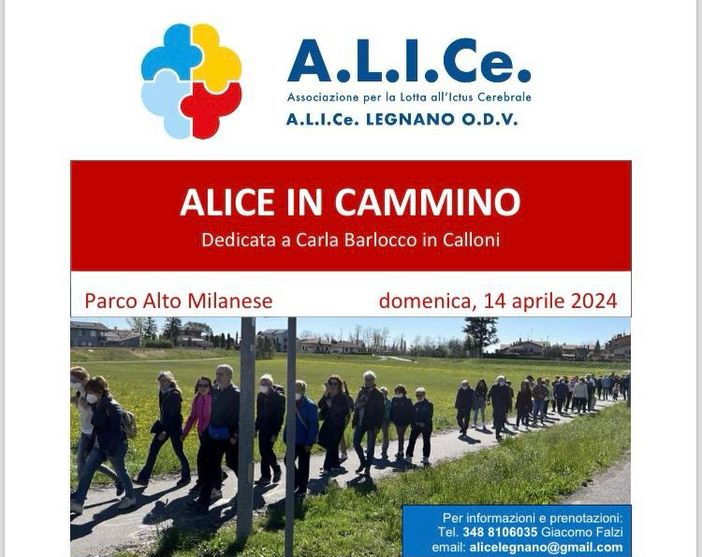 In cammino con Alice per la prevenzione e lotta all’Ictus In cammino con Alice per la prevenzione e lotta all’Ictus