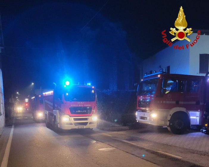 I vigili del fuoco sul posto I vigili del fuoco sul posto