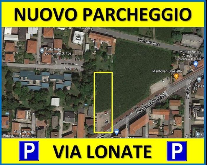L'area su cui sorgerà il nuovo parcheggio