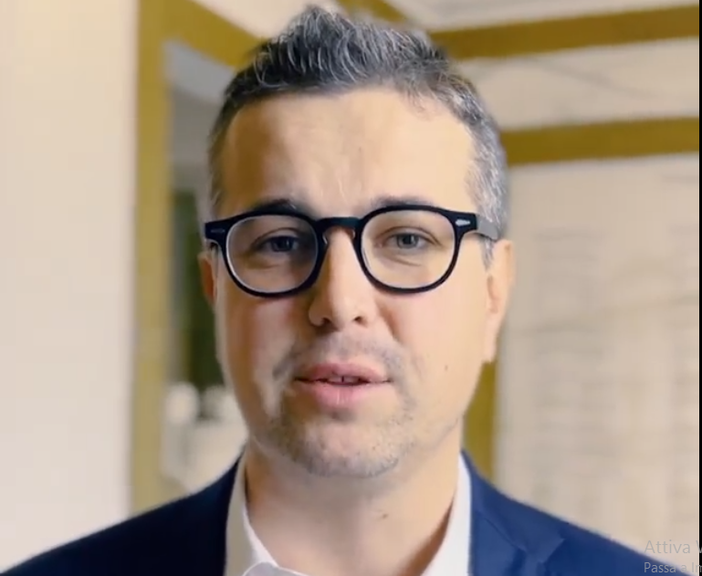 Andrea Cassani - Immagine tratta dal video di annuncio sulla candidatura