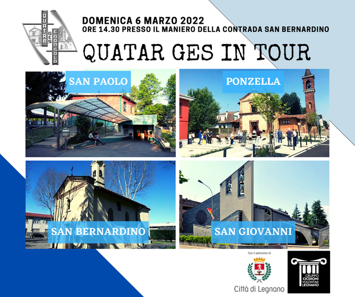 Legnano, associazione Quatar Ges in tour. Alla scoperta del quartiere San Paolo Legnano, associazione Quatar Ges in tour. Alla scoperta del quartiere San Paolo