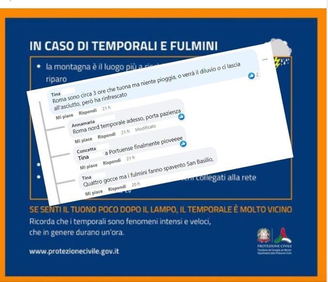 La Protezione civile e la grande pazienza: «Se anche non piove sulla vostra testa...»