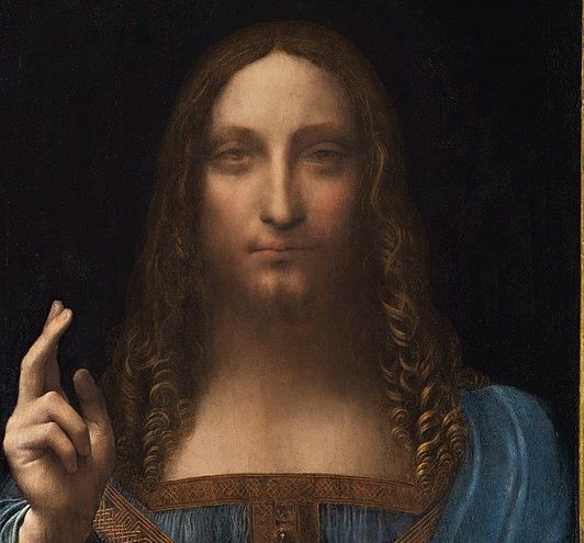 "Salvator mundi", dettaglio, immagine da Wikipedia