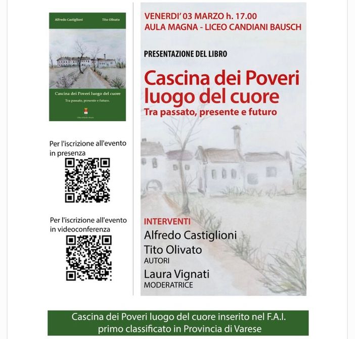 Terza presentazione del libro sulla Cascina dei poveri, ma senza Alfredo Castiglioni