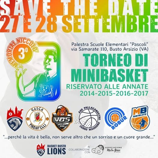 Memorial Niccolò, il basket che unisce sport e solidarietà