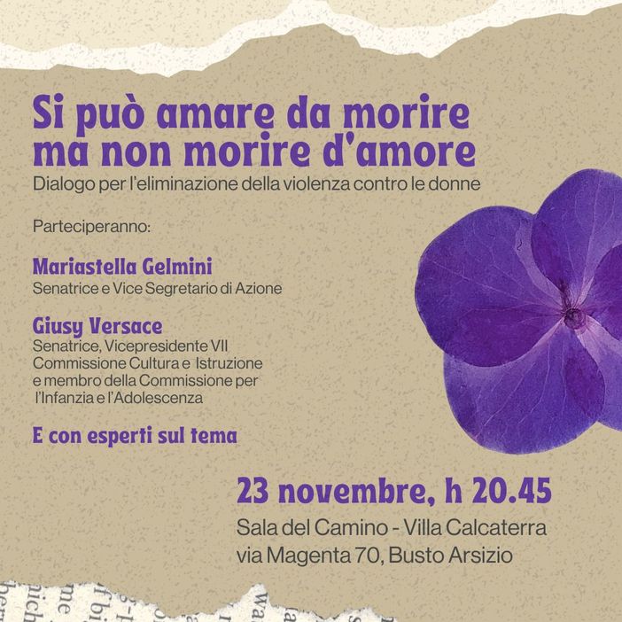 Azione: un evento a Busto giovedì 23 per discutere di violenza sulle donne e promuovere interventi dal territorio al Senato