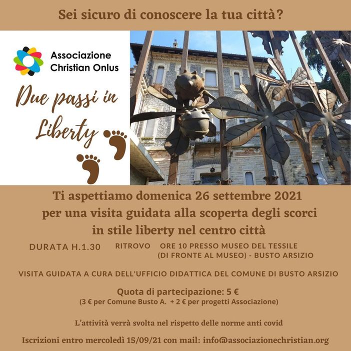 Due passi in Liberty: scoprire Busto aiutando ragazze in difficoltà