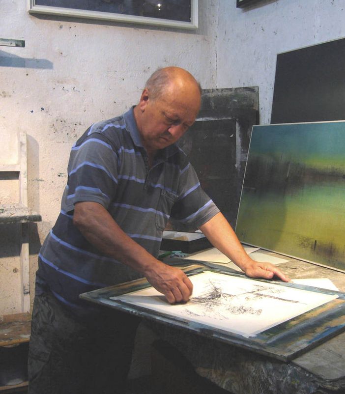 Giovanni Beluffi in studio Giovanni Beluffi in studio