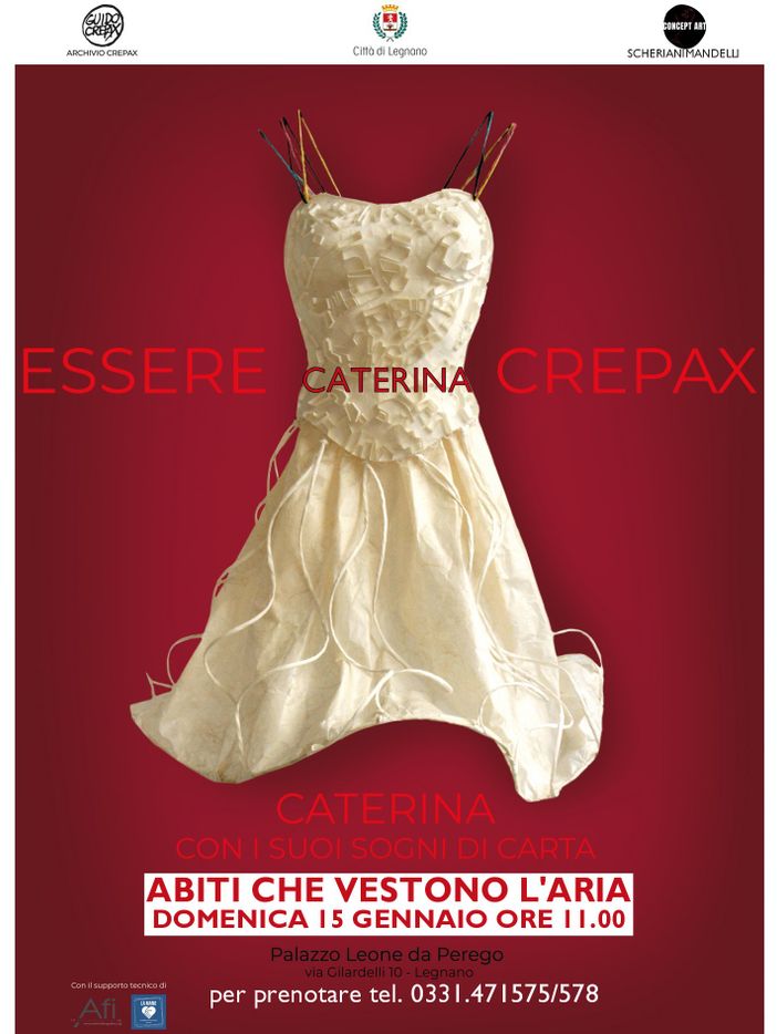 “Abiti che vestono l’aria”, domenica 15 gennaio Caterina Crepax racconta le sue sculture di carta