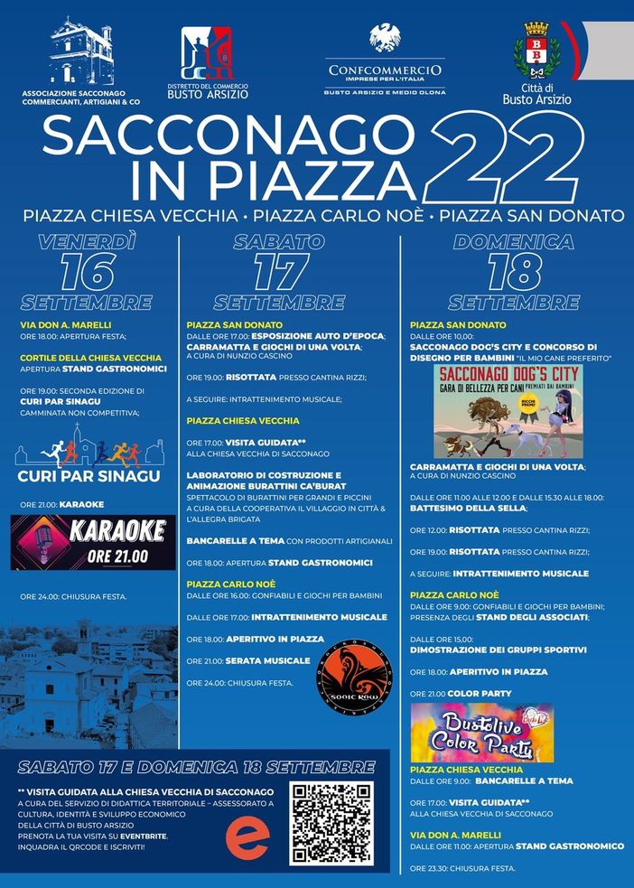 Sacconago torna in piazza. E ci resta per tre giorni