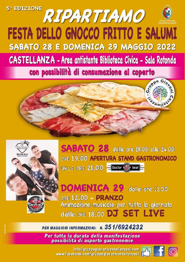 A Castellanza un fine settimana con la Festa dello gnocco fritto e salumi