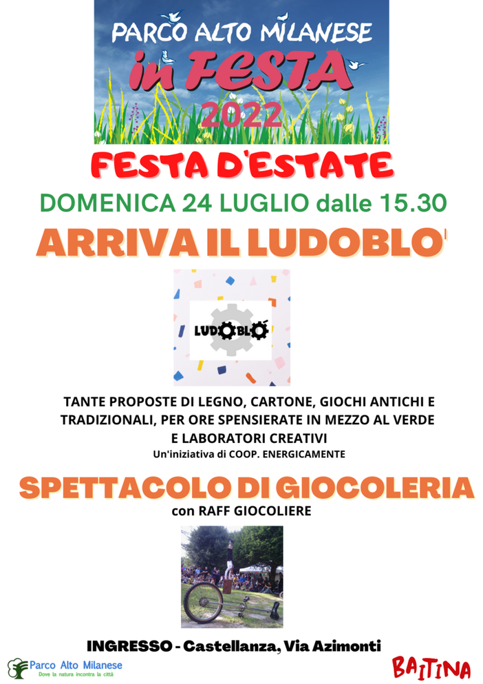 Domenica festa d’estate al Parco Alto Milanese