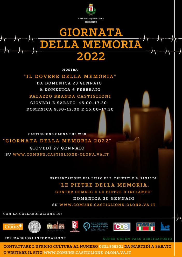 Castiglione Olona celebra il Giorno della Memoria con una mostra e due video-appuntamenti