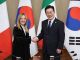 Meloni chiude la missione in Asia, sponda con Seul mentre sale la tensione sui nuovi dazi