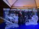 Campionato mondiale di sculture di ghiaccio: il presidente Fontana inaugura l'evento con opera sulle Olimpiadi invernali