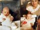 Mattia Costante, appena nato, insieme a mamma Luciana