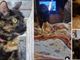Kika e a destra le immagini della sua gioia a casa