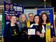 Le vincitrici Alessandra Ceccuzzi, Giuliana Cabo e Silvia Commodaro del Lions club Lombardia Digital Ld, insieme agli organizzatori della manifestazione Pierugo Magnaghi e Luisa Bonaudi