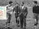 Una delle fotografie della mostra: qui ricorda il Bustocco.it era Inter-Pro Patria ed ecco Memo Toros a sinistra, Lorenzi al centro, Meazza allenatore biancoblu, a destra Uboldi