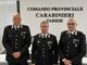 Da sinistra: il capitano Galesi, il colonnello Gagliardo e il maggiore Convertino Da sinistra: il capitano Galesi, il colonnello Gagliardo e il maggiore Convertino
