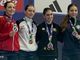Sofia Zodda, prima da sinistra, alla premiazione dei Campionati nazionali