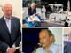 Angelo Carenzi in diversi momenti: a una inaugurazione al San Carlo, alla cerimonia per la Madonna in ospedale, al meeting di Rimini e festeggiando i 50 anni della cooperativa Rezzata
