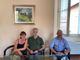 Il sindaco Marco Baroffio insieme agli assessori Simona Michelon e Giuseppe Palomba. In fondo le foto pubblicate dal sindaco sul proseguimento dei lavori.