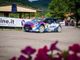 La vittoria di Simone Miele al Rally del Casentino. Sotto, foto di famiglia: da sinistra Mometti, Beltrame, Mauro e Simone Miele